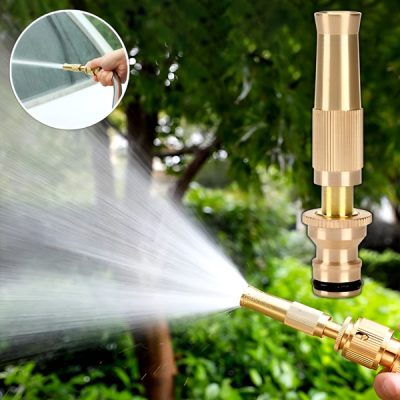 Ugello per manichetta antincendio pompiere ad alta pressione potente per irrigazione da giardino, 7,6 cm, senza valvola
