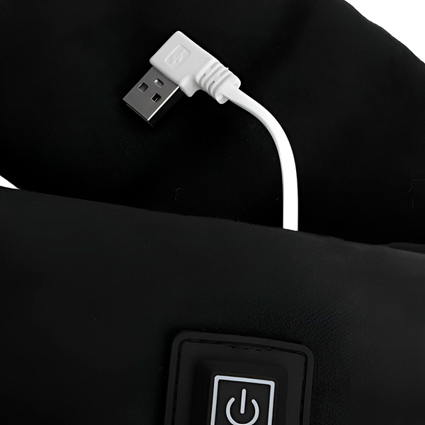 Sciarpa Riscaldata Elettrica Con Batteria 5000mAh, Cuscinetto Riscaldante Per Collo E Spalle, 3 Temperature, Griglia Arancione, Uomo/Donna