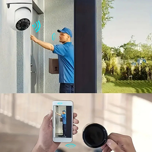 JCHENG Telecamera Lampadina Intelligente 2K 4MP – WiFi 2.4GHz, Rotazione 360°, Visione Notturna A Colori, Compatibile TUYA E Alexa