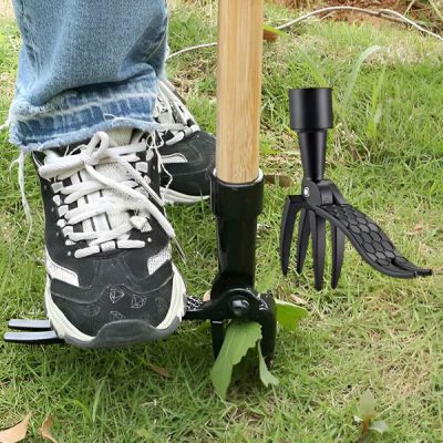 Tagliaerbacce Multiuso A 11 Denti In Acciaio Inox – Attrezzo Da Giardino Con Manico Lungo Per Rimuovere Erbacce Dalle Radici - 3