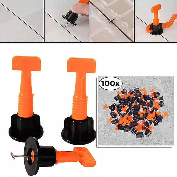Sistema Di Livellamento Piastrelle Lantelme – 500 Pezzi Per Fughe Da 1 Mm, Spessore 3-15 Mm, Per Pavimenti E Pareti