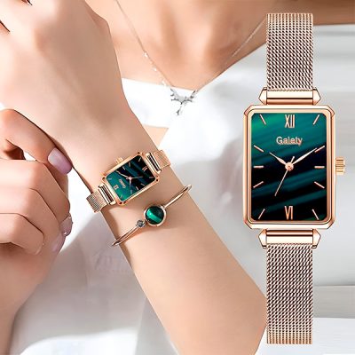 JewelryWe Orologio Da Polso Donna Al Quarzo Con Cinturino In Tessuto Nylon - Colori Nero/Verde/Blu, Moda Ragazzi