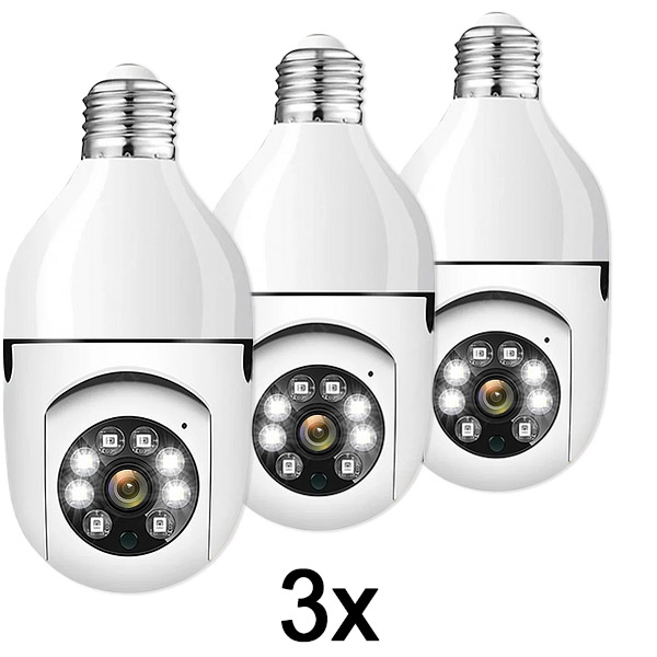 3x Telecamera di sicurezza intelligente a lampadina | BULBCAM