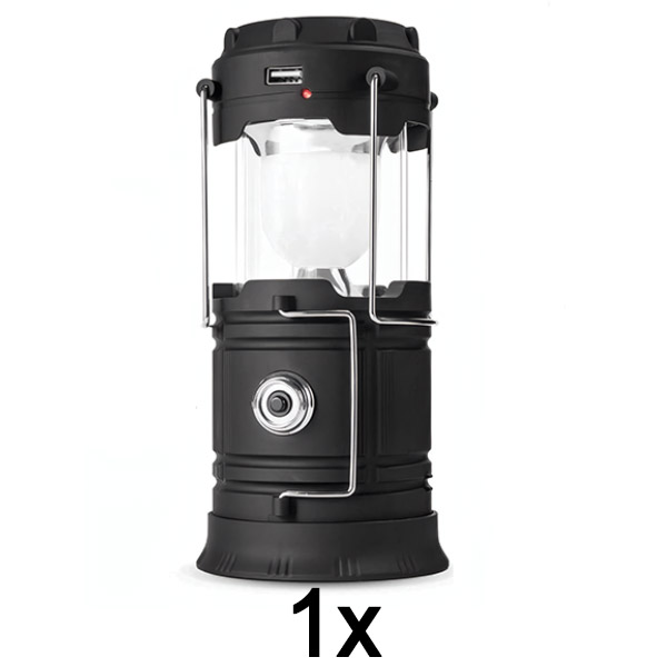 1x Lanterna solare ricaricabile da campeggio + torcia elettrica | CAMPGLO