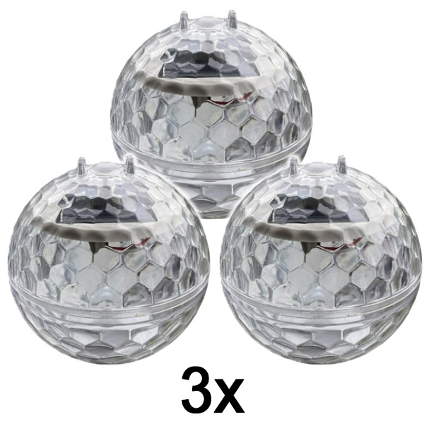 3x Palla da Discoteca Solare DISCOGLO – Illuminazione Elegante e Divertente per Ogni Spazio! | DISCOGLO