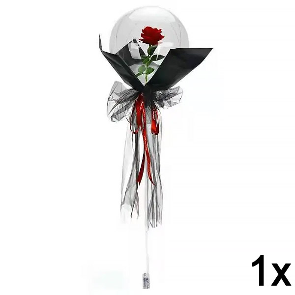 1x Palloncino LED con rosa per momenti indimenticabili | LOVEBALLOON