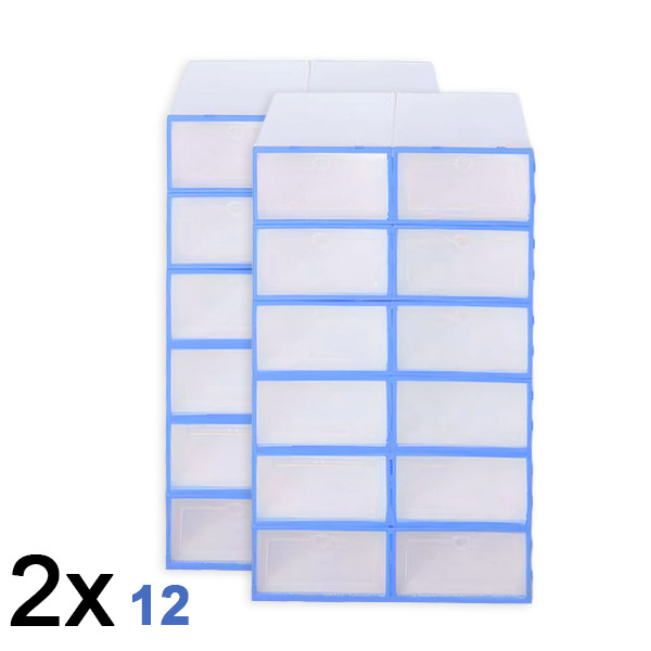 2x Scatola di plastica per scarpe (12 pezzi) | SHOEZY