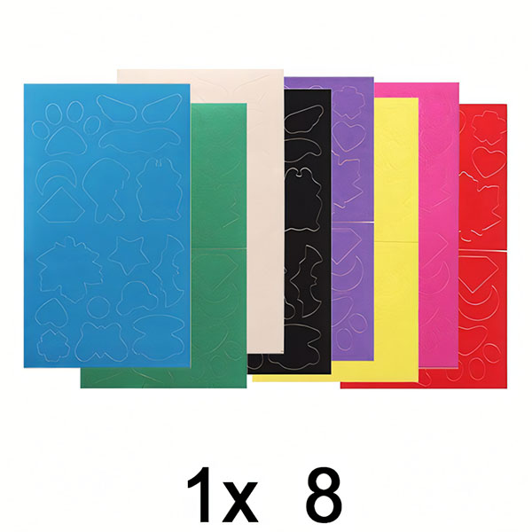 1x Toppe di riparazione in stoffa adesive (8x multi colori) | ZAKRPKA