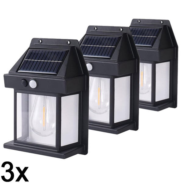 3x Luce solare con sensori di movimento per esterni | FLUXLAMP