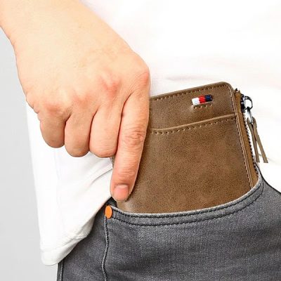 Portafoglio sicuro in pelle con cerniera | ZIPPWAL